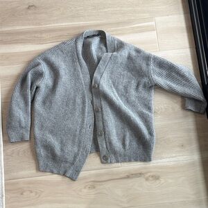 Jenni Kayne Heather Gray Ribbed Cardigan